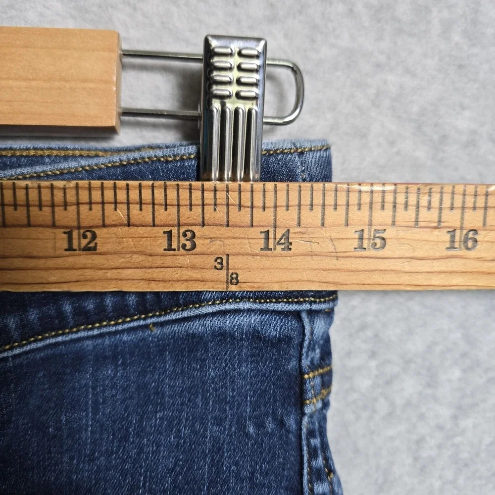 Spanx High Rise Size M Ankle Skinny Denim Dark Wash Pull On Stretch Jeans